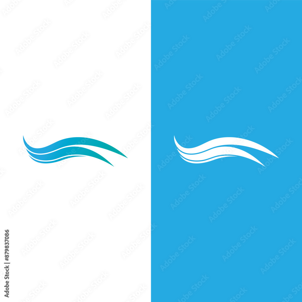 Obraz premium Wave beach vector illustration design