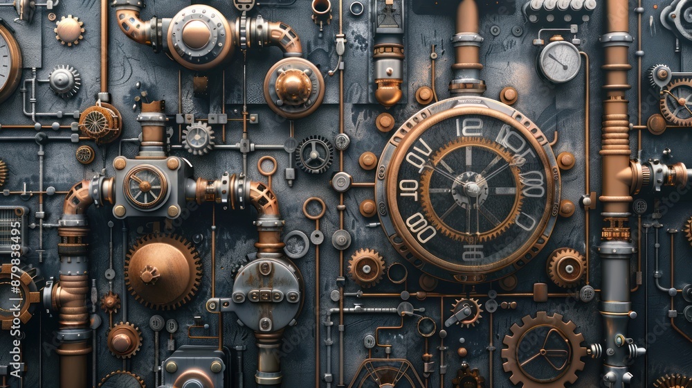 Fototapeta premium Steampunk Clockwork