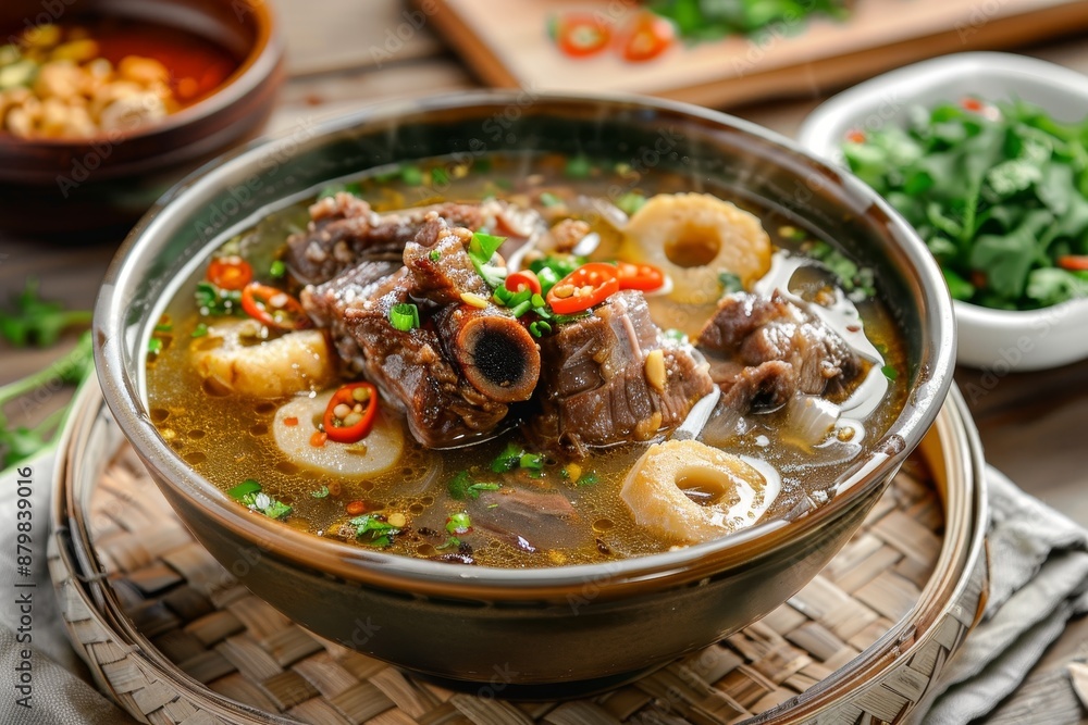 Oxtail soup is a popular dish in Indonesia focusing on quality Oxtail soup is a popular dish in Indonesia focusing on quality