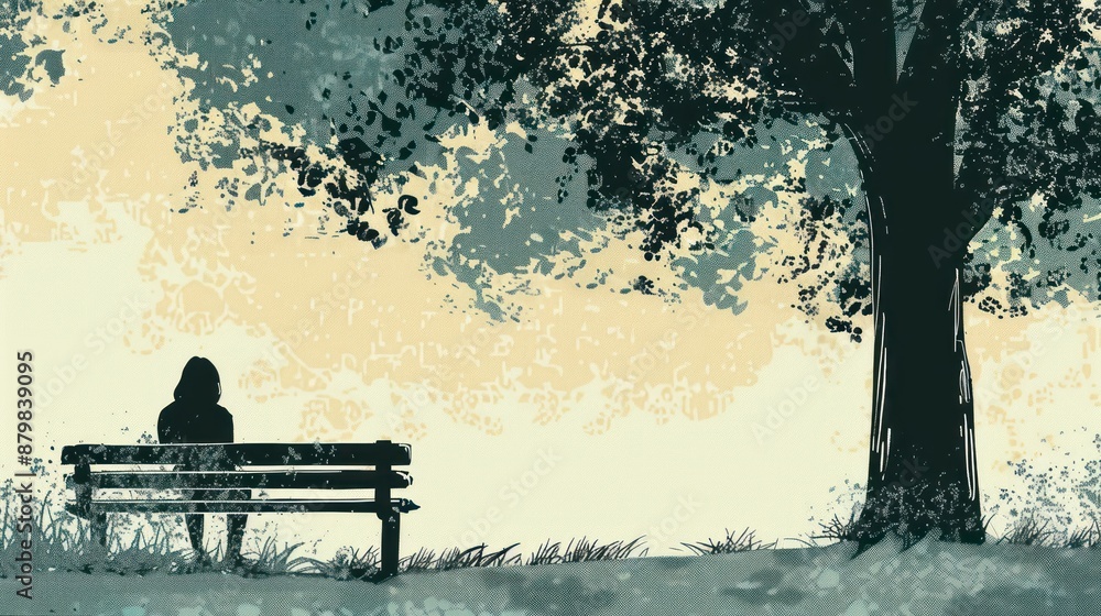 Obraz premium Solitude in the Park