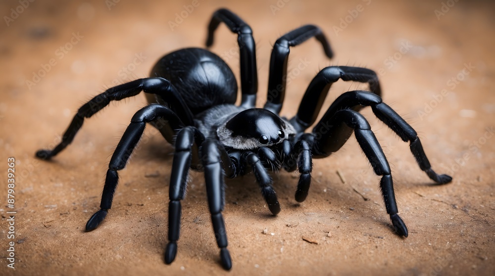 Concept photo of black tarantula spider, wallpaper Concept photo of black tarantula spider, wallpaper
