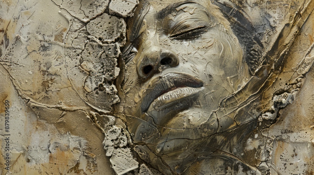 Obraz premium Abstract Portrait in Relief