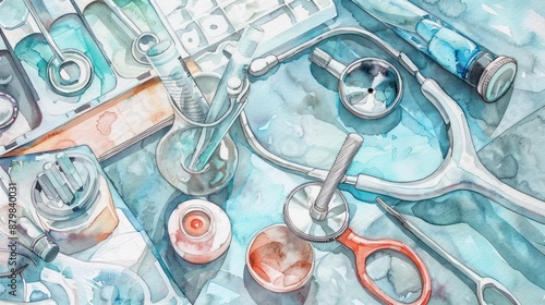 Medical Watercolor Illustration