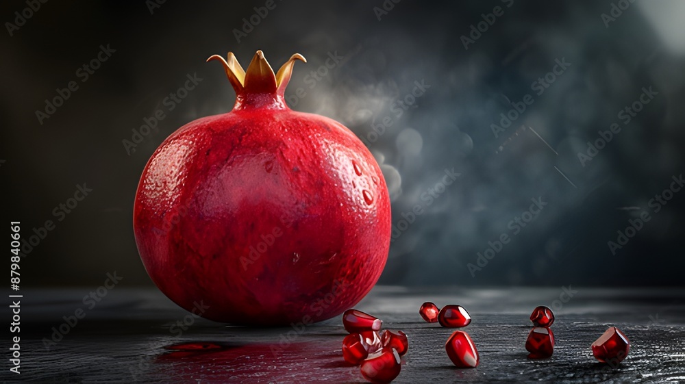 pomegranate on bright background. pomegranate on bright background.