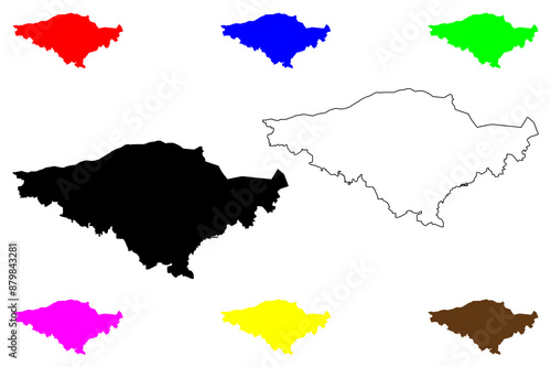 Silistra Province (Republic of Bulgaria, Provinces of Bulgaria) map vector illustration, scribble sketch Silistra map photo