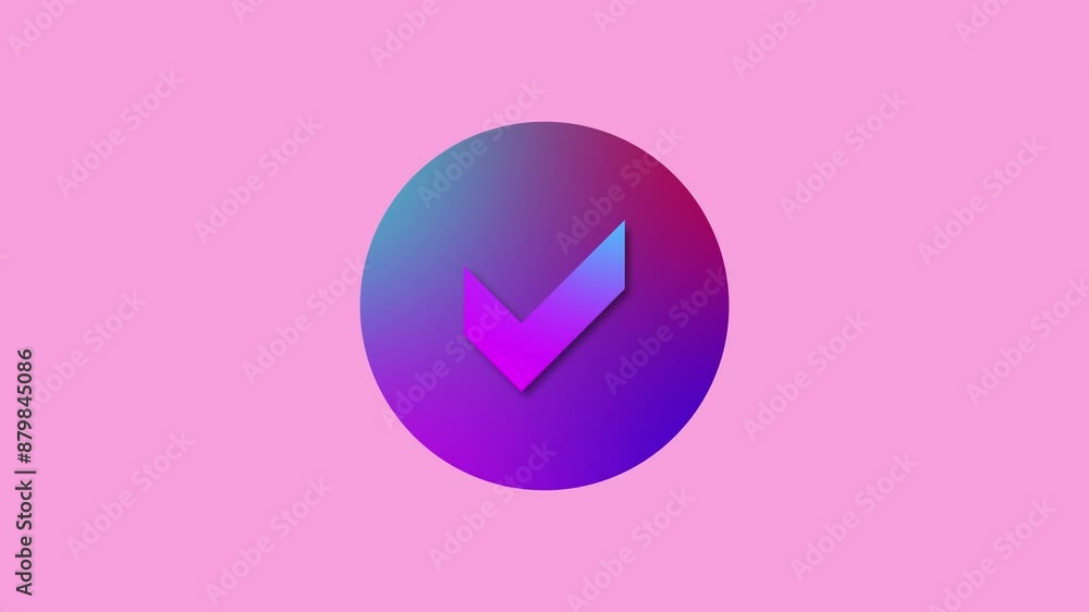 Check mark icon gradient colorful simple shape circle animation Check mark icon gradient colorful simple shape circle animation