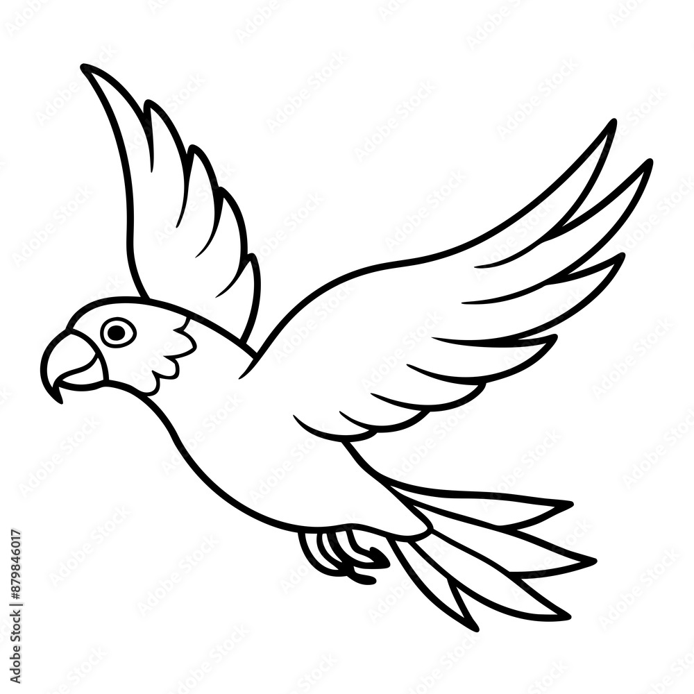 Obraz premium eclectus-parrot-bird-flies-icon-vector