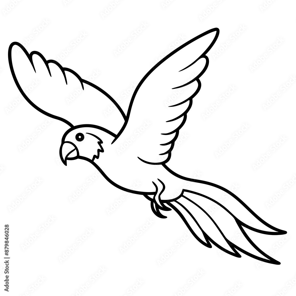 Obraz premium eclectus-parrot-bird-flies-icon-vector