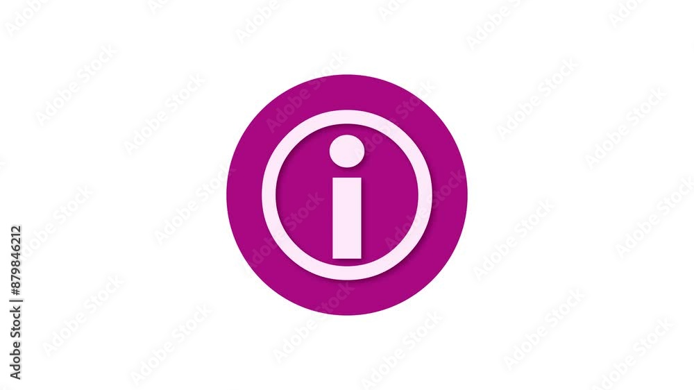 Help desk icon pink color simple shape circle animation white background Help desk icon pink color simple shape circle animation white background
