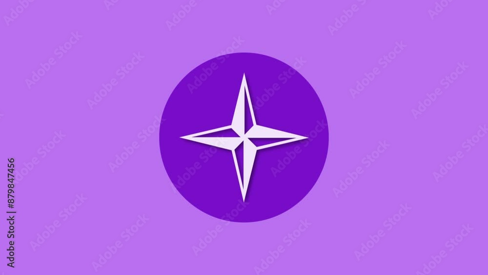 Pinwheel icon purple color simple shape circle animation Pinwheel icon purple color simple shape circle animation