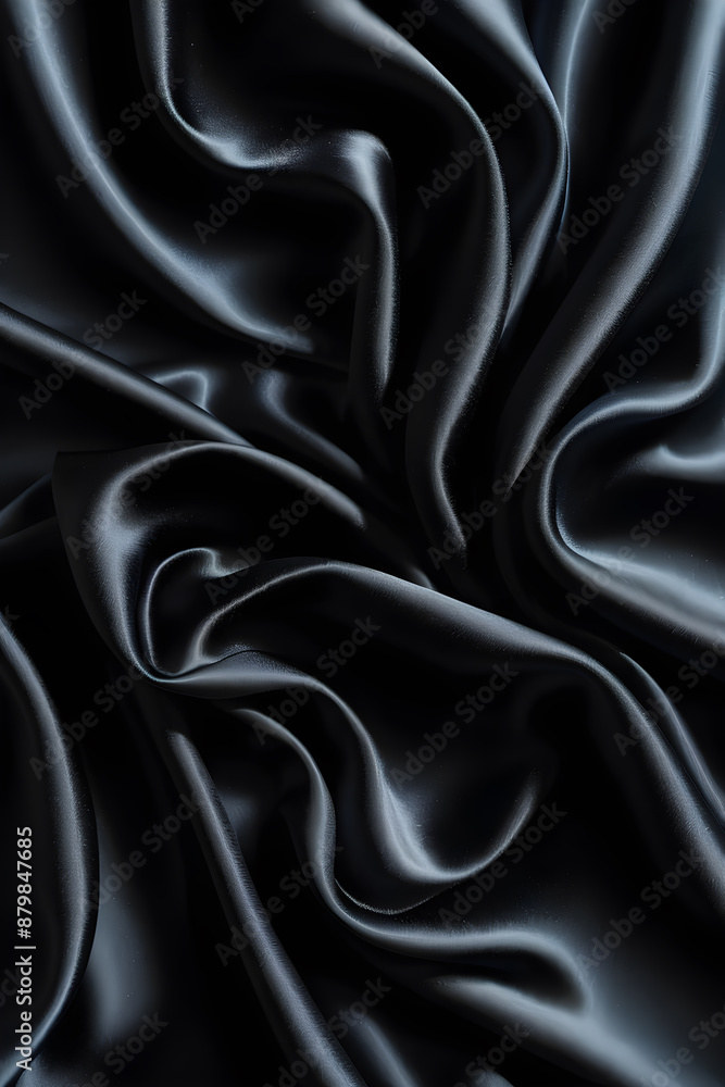 Obraz premium black texture fabric silk background