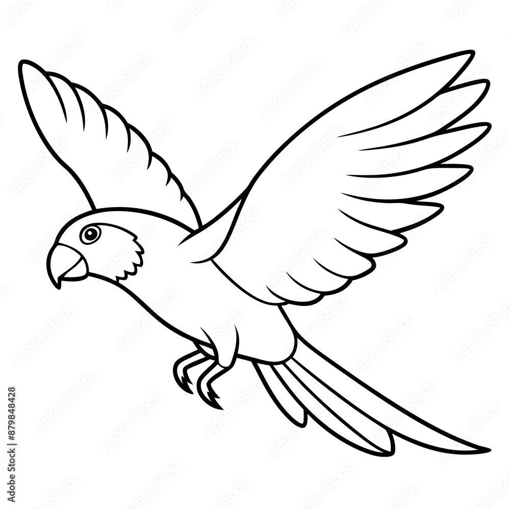 eclectus parrot bird flies icon vector eclectus parrot bird flies icon vector