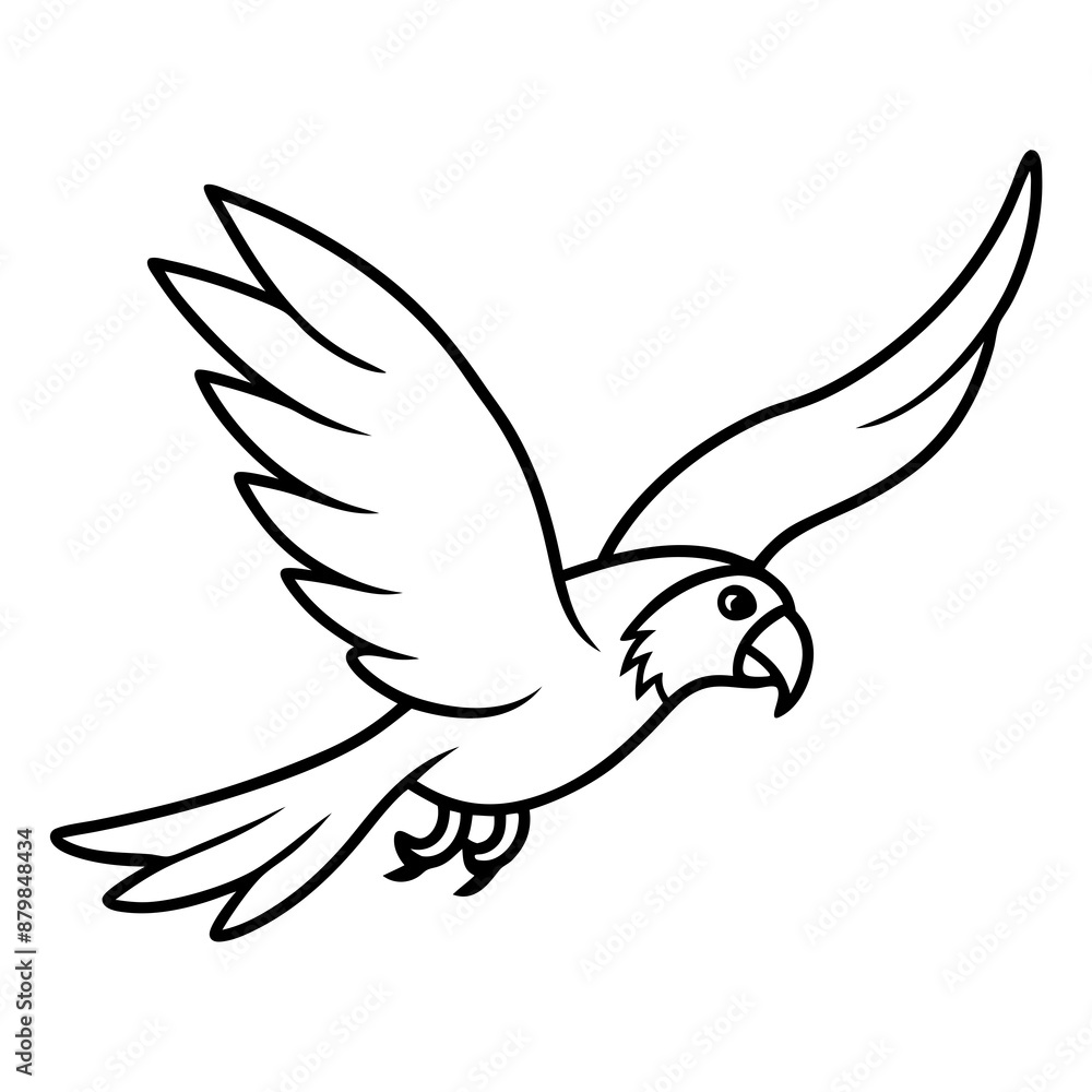 eclectus parrot bird flies icon vector eclectus parrot bird flies icon vector
