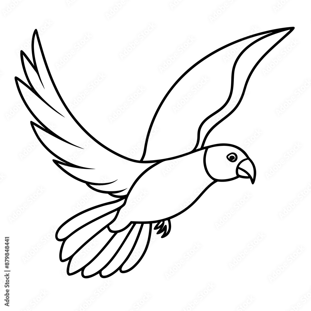 Obraz premium eclectus parrot bird flies icon vector