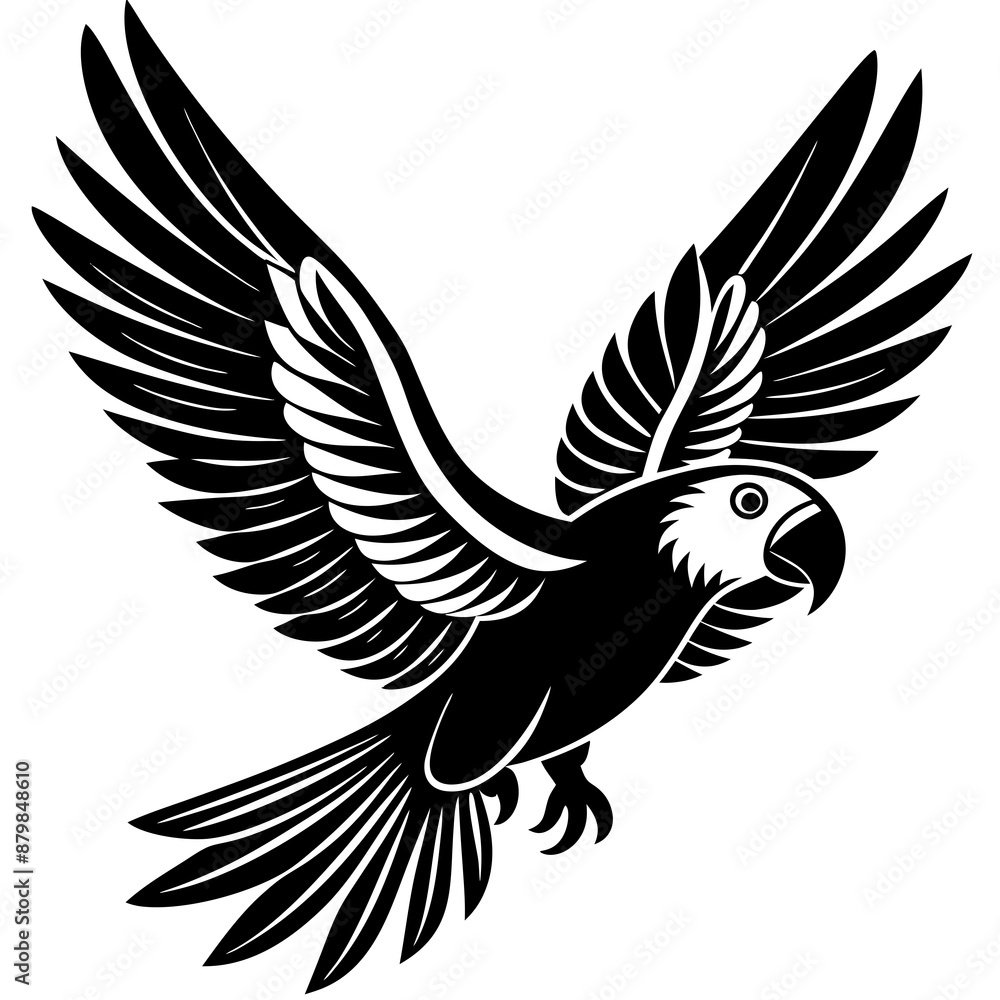 eclectus parrot bird flies icon vector eclectus parrot bird flies icon vector