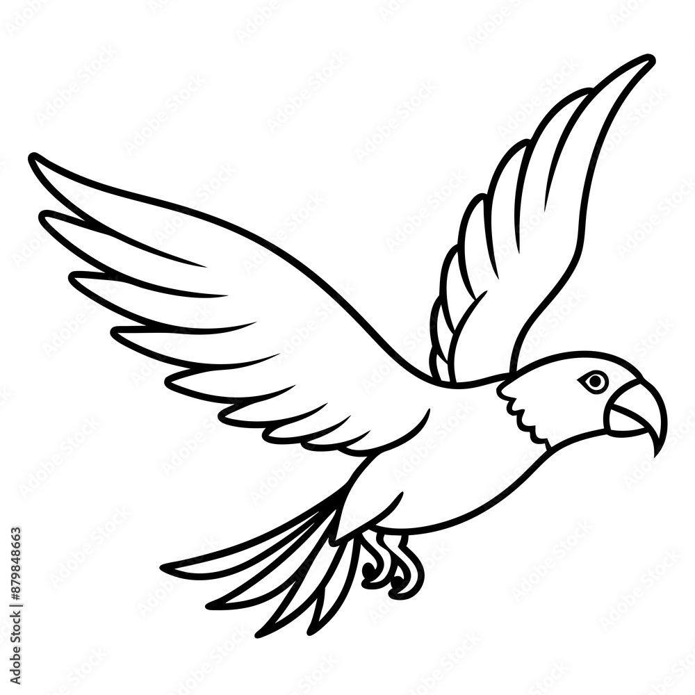 Obraz premium eclectus parrot bird flies icon vector