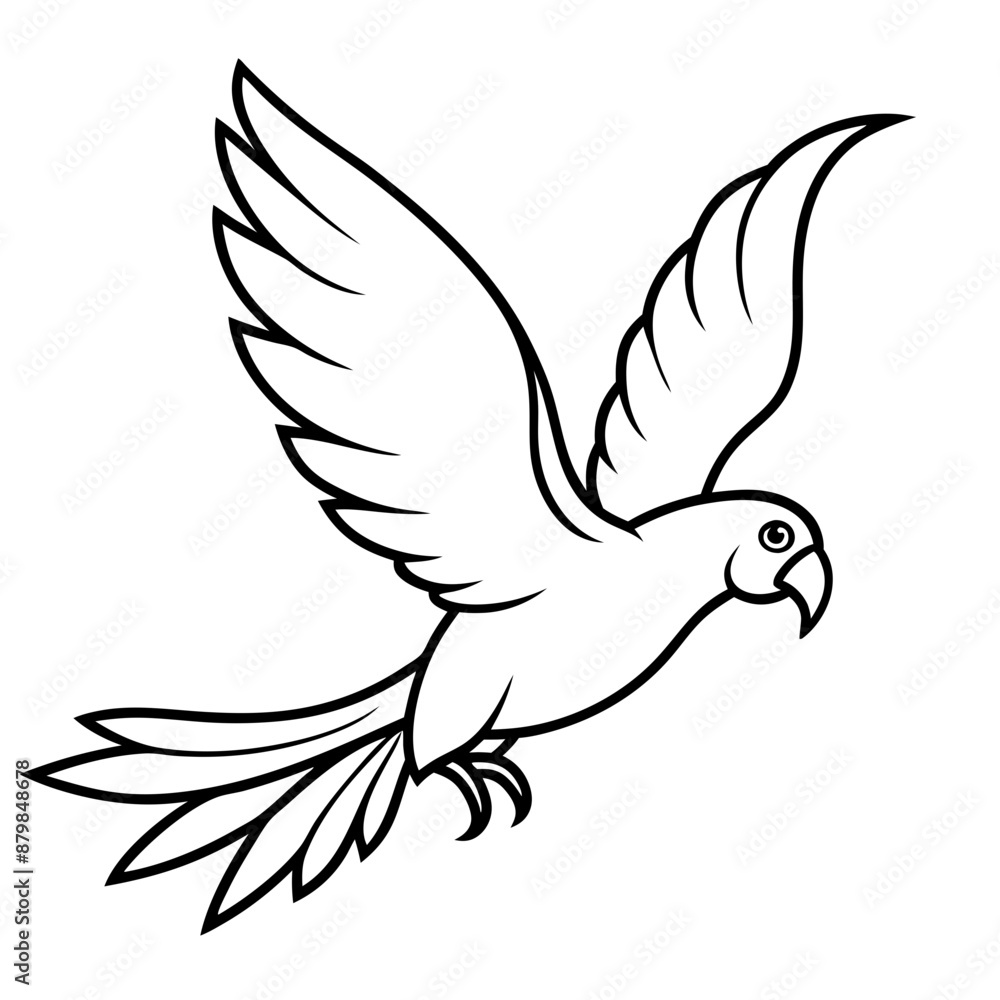 eclectus parrot bird flies icon vector eclectus parrot bird flies icon vector