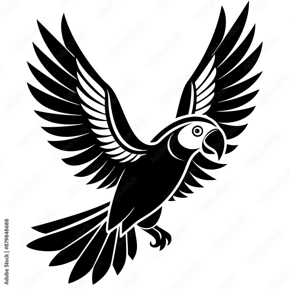 eclectus parrot bird flies icon vector eclectus parrot bird flies icon vector