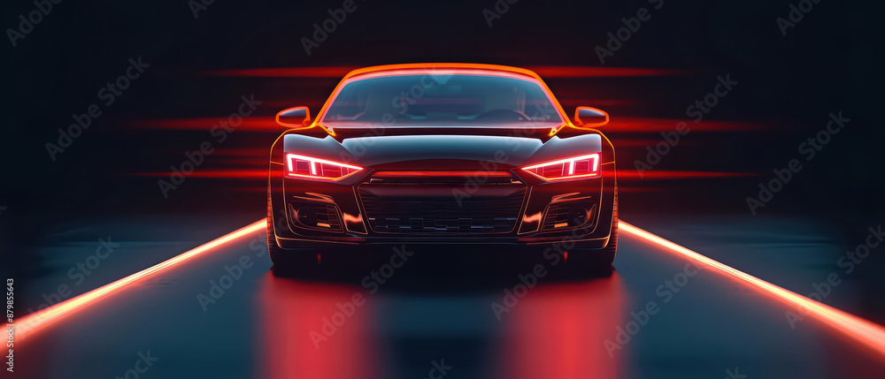 A minimalist car rental service where enchanted vehicles automatically calculate and deduct fees through glowing A minimalist car rental service where enchanted vehicles automatically calculate and deduct fees through glowing