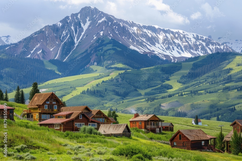 Ski Homes in Mount Crested Butte: Wooden Chalets and Houses Amidst Snow-Capped Colorado Mountains Ski Homes in Mount Crested Butte: Wooden Chalets and Houses Amidst Snow-Capped Colorado Mountains