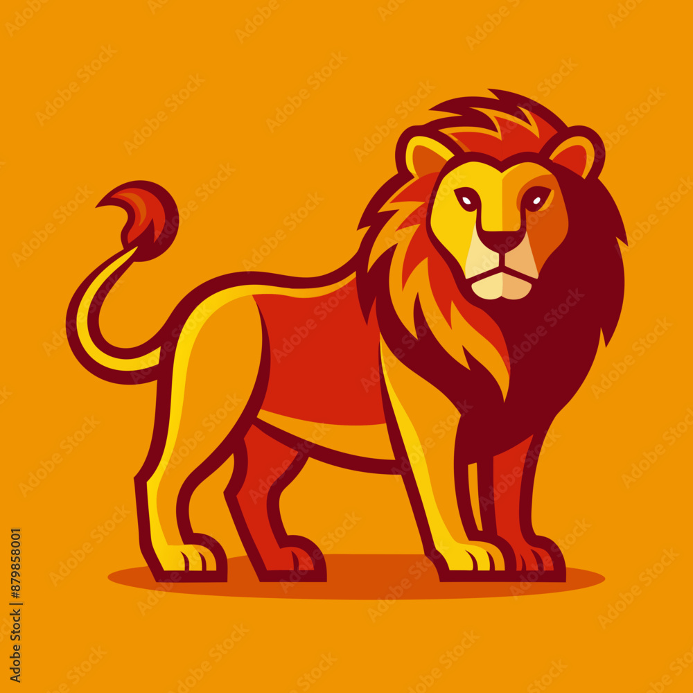 Obraz premium simple-lion--bold-lines