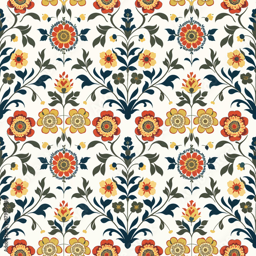 ornament flowers seamless pattern