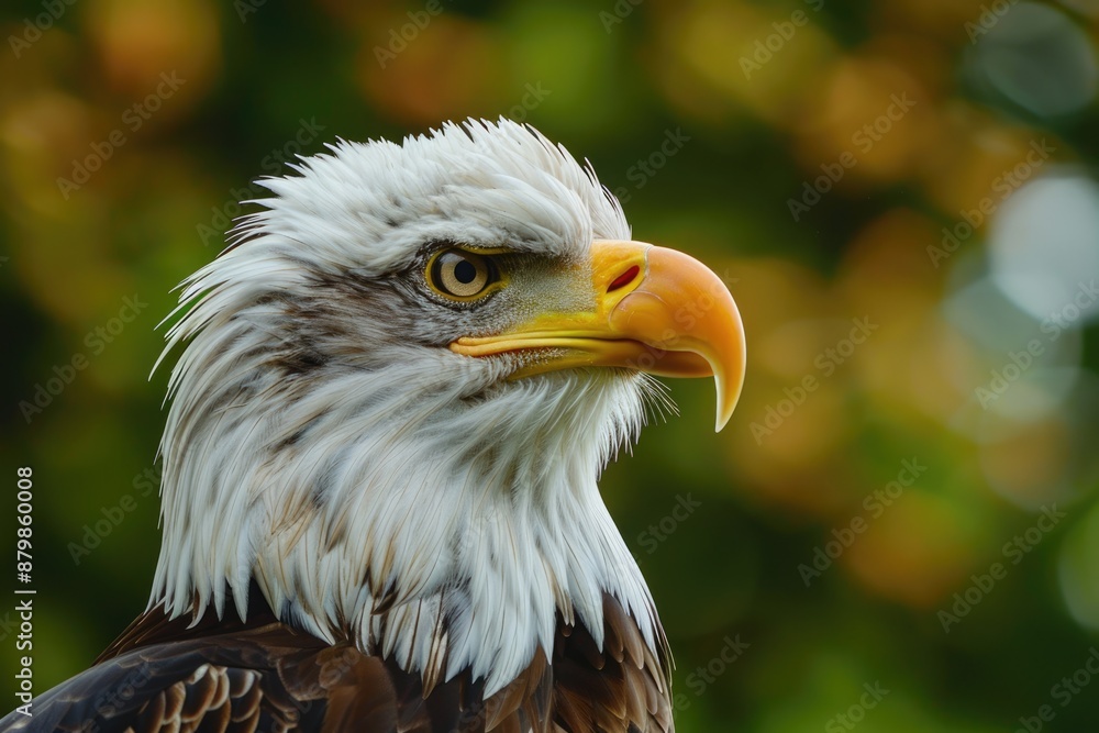 Bald Eagle Head. Majestic American Bird of Prey Portrait with Bald Eagle Beak Bald Eagle Head. Majestic American Bird of Prey Portrait with Bald Eagle Beak
