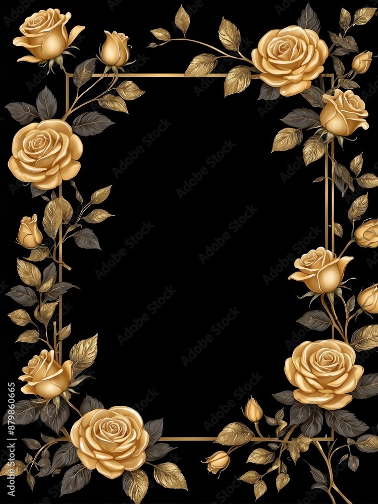 custom made wallpaper toronto digitalblack space for text with floral border background
