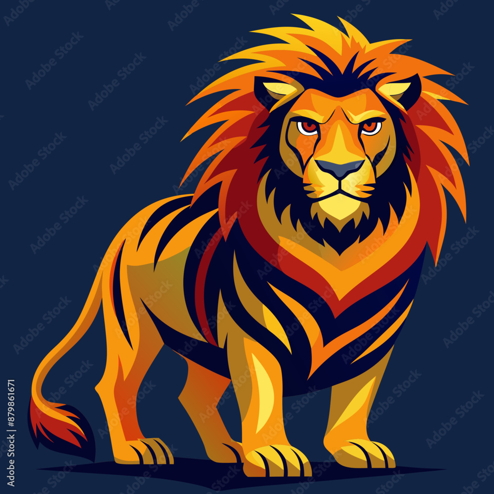 simple lion bold lines simple lion bold lines