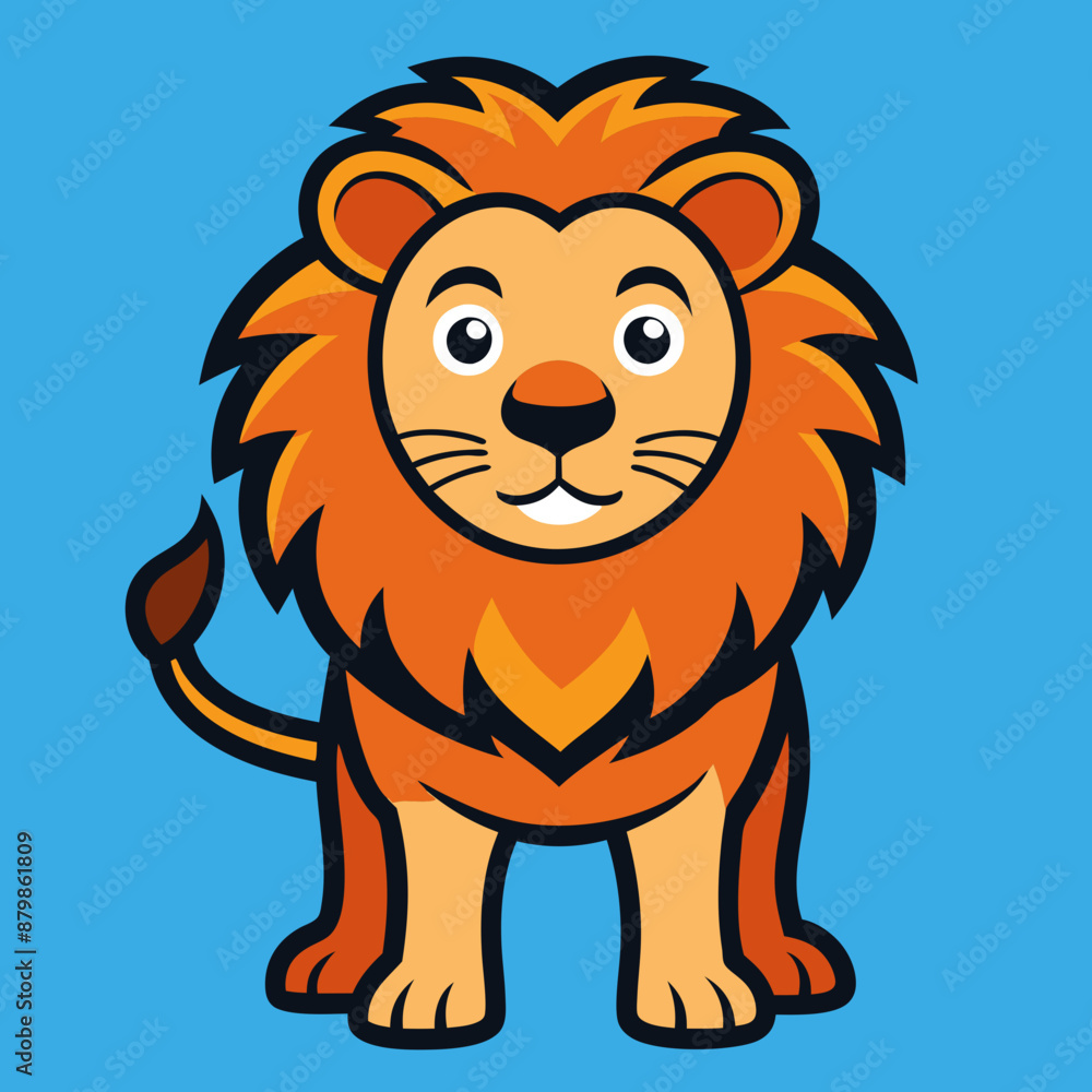 simple lion bold lines simple lion bold lines