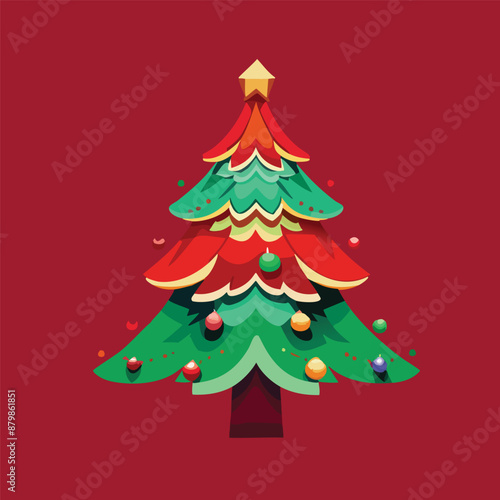 Santa Claus Cartoon with Glasses on Purple Background | Festive Christmas Character in Red Suit | Holiday Wall Art, Greeting Card