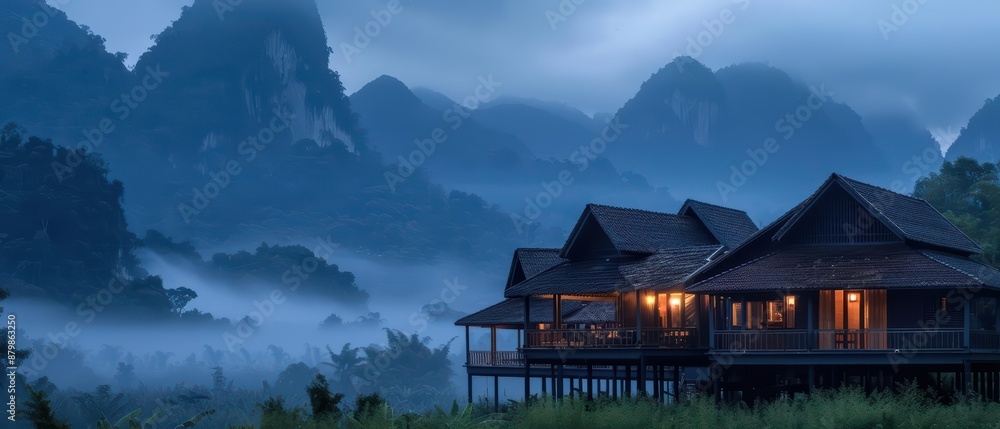 Fototapeta premium In a hightech Thai village