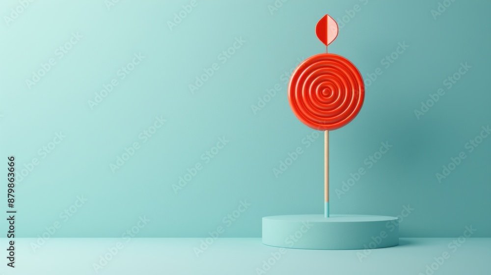A conceptual image of an orange target, representing a goal or objective, set against a clean, minimalist background. The image is ideal for conveying ideas related to achievement, ambition, and