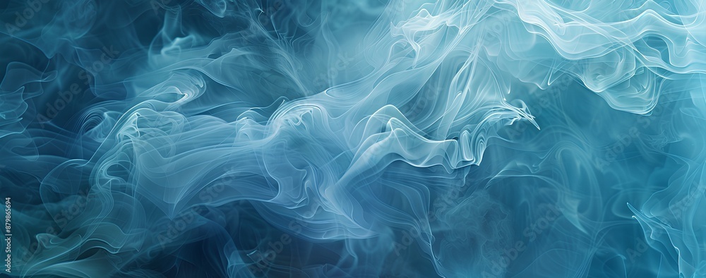 Abstract background with smoke and fog in blue color, smoke texture, smoky wallpaper, banner for design Abstract background with smoke and fog in blue color, smoke texture, smoky wallpaper, banner for design