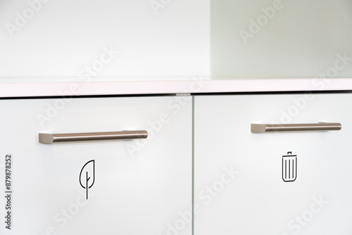 Modern Minimalist Office Cabinet with Eco-Friendly Icons