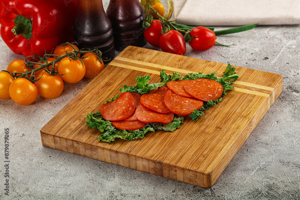 Spanish salami cured chorizo sausage Spanish salami cured chorizo sausage