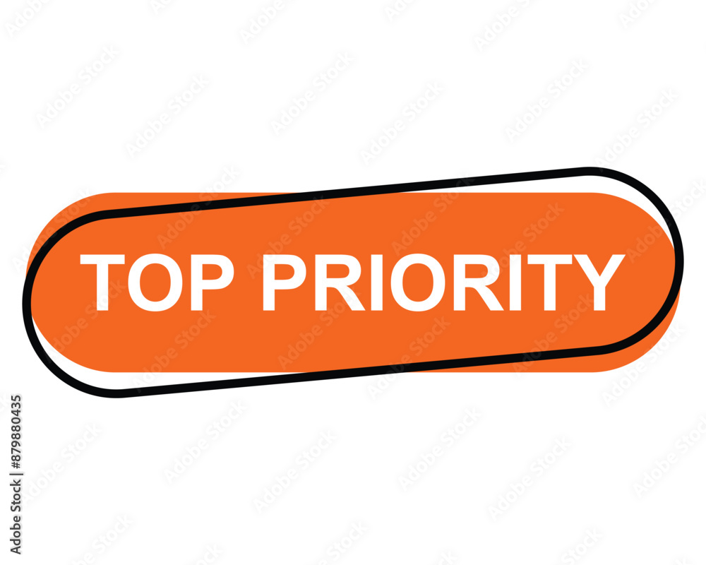 Fototapeta premium top priority button on white background. top priority button sign