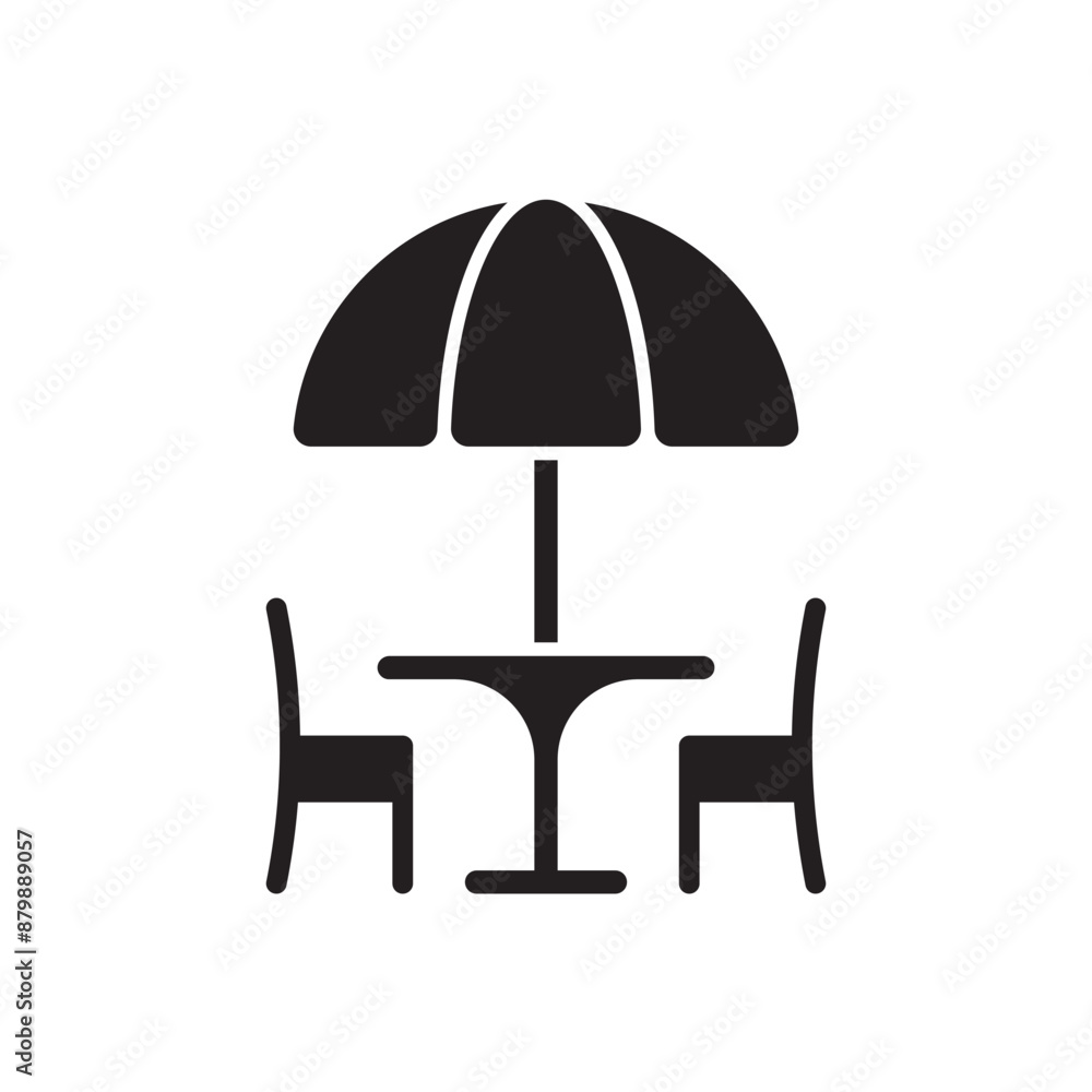 Fototapeta premium Outdoor Table Icon