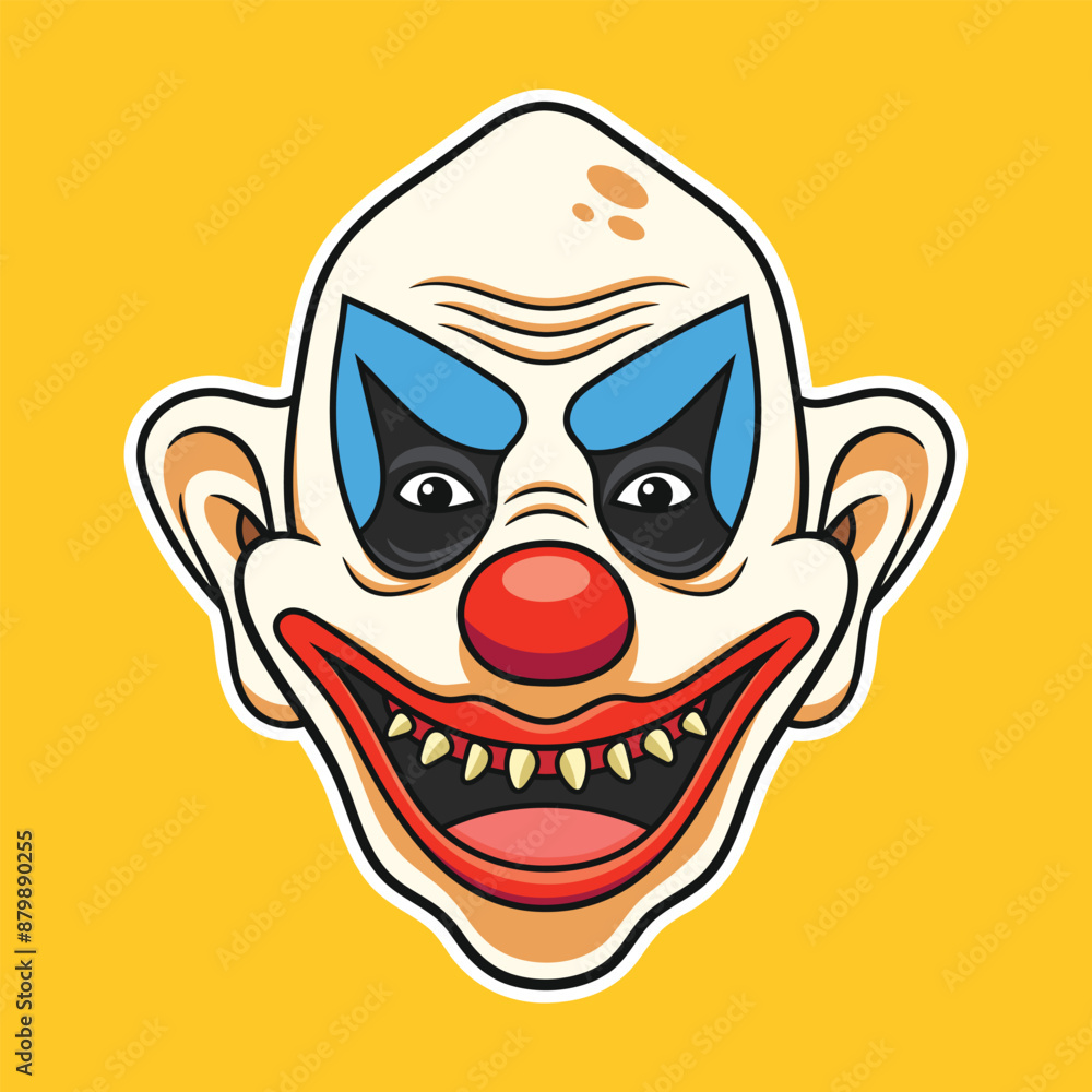 Scary smiling clown vector image Scary smiling clown vector image