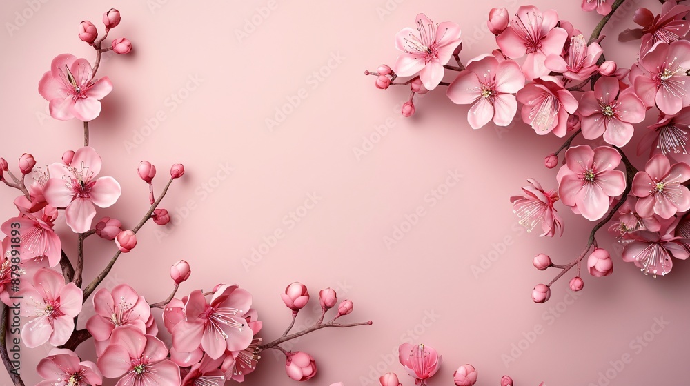 Obraz premium Flower on background, a picture of gorgeous blossom. Bright and vibrant, it's a wonderful natural decoration.