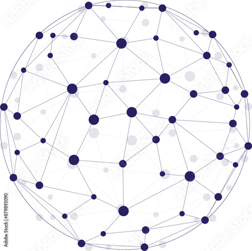 abstract network connected dots