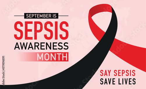September is Sepsis Awareness Month background template. Holiday concept. background, banner, placard, card, and poster design template