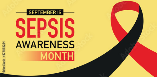 September is Sepsis Awareness Month background template. Holiday concept. background, banner, placard, card, and poster design template