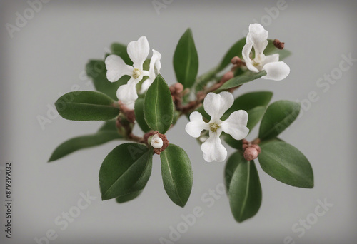 Myoporum Parvifolium bush isolated on transparent background photo