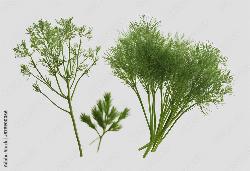 Set of healthy herbs elements Fresh dill isolated on transparent background Set of healthy herbs elements Fresh dill isolated on transparent background
