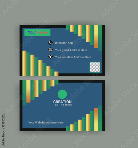 Use, by you or one client corporate creative professional business card template design in bright color