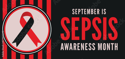 September is Sepsis Awareness Month background template. Holiday concept. background, banner, placard, card, and poster design template
