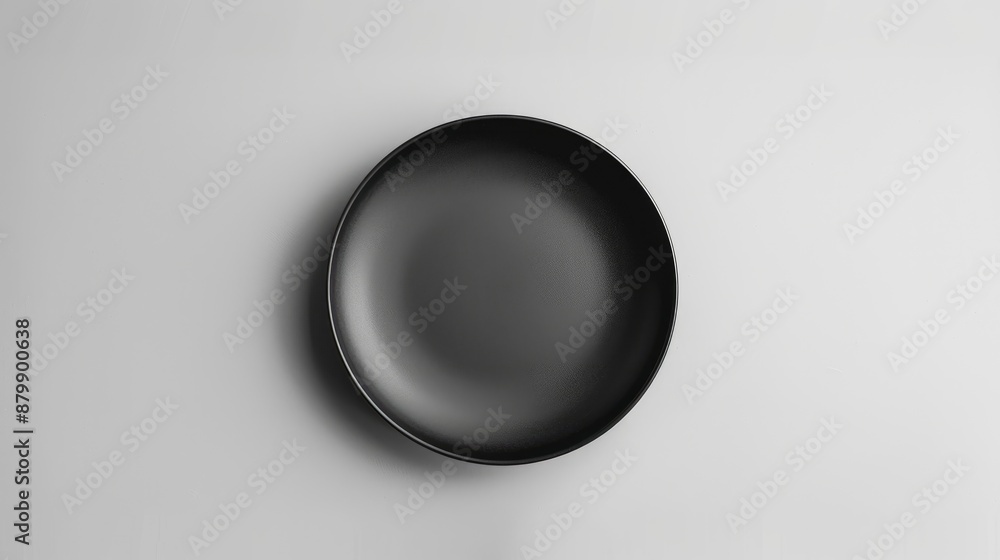 Minimalist top view of a gray plate Minimalist top view of a gray plate