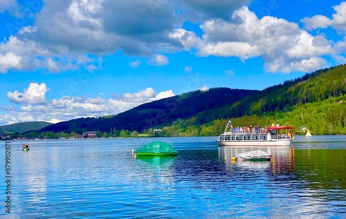 lake Titisee and mountains of the Black Forets photo