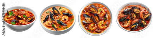 Cioppino or Fisherman's Stew clipart collection, symbol, logos, icons isolated on transparent background photo